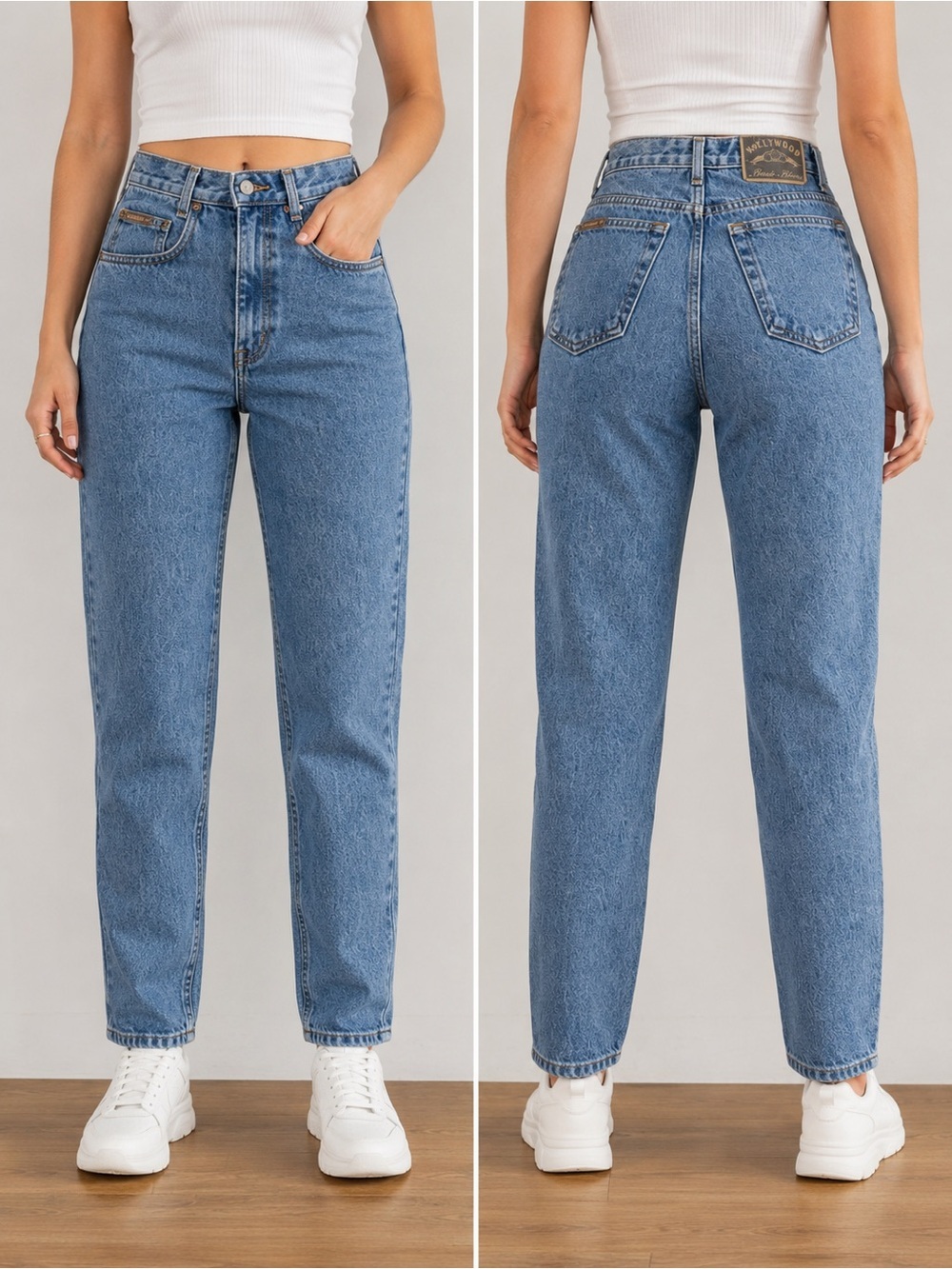 Vintage Hollywood Basic Blues Mom Jeans 26 Made in Canada